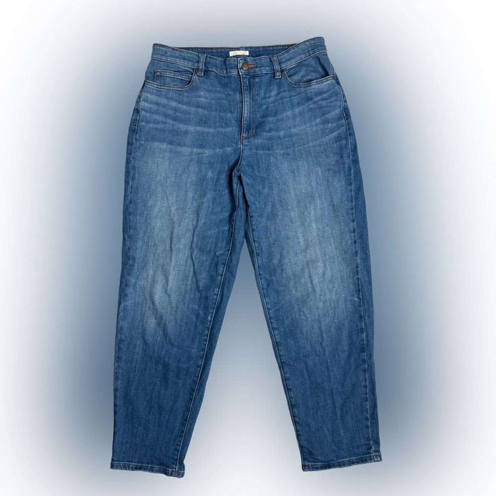 EILEEN FISHER Women’s Organic Cotton Tapered Ankle Quiet Luxury Denim Jeans 32”